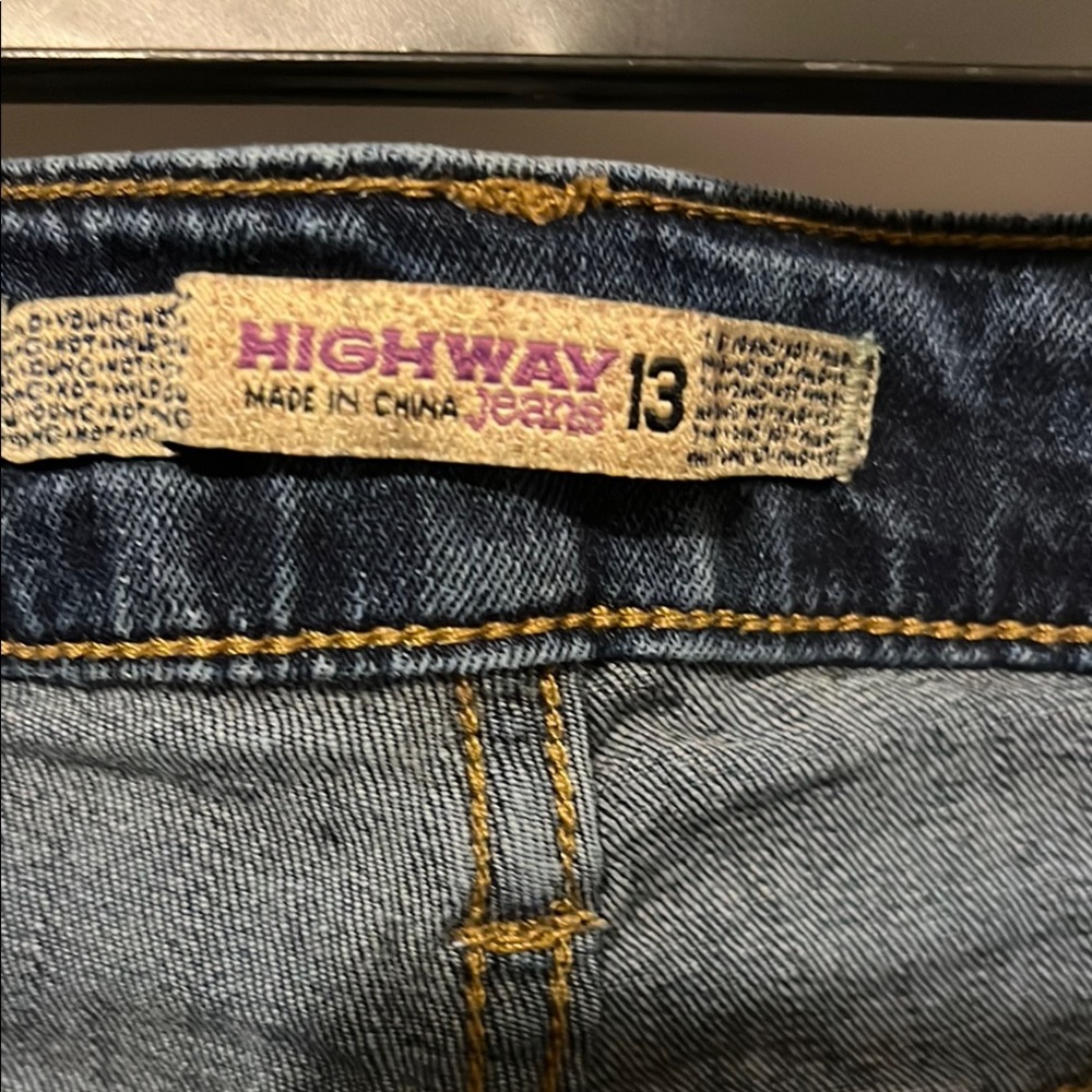 Highway Jeans Blue Ankle Cropped Distressed Denim - Picture 9 of 14